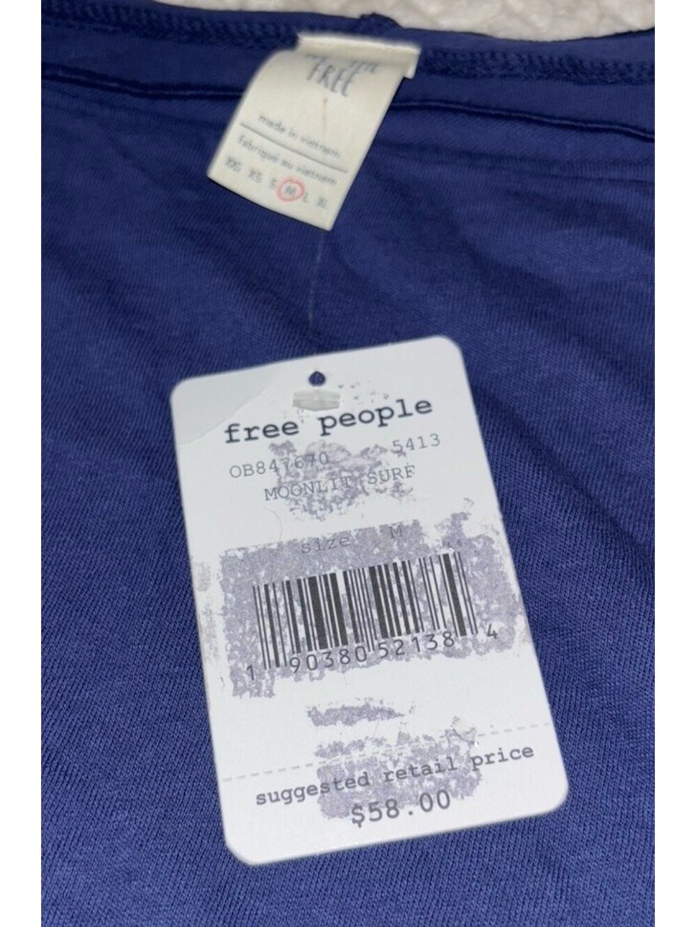 Free People Womens Bird Gang Basic T-Shirt, Navy Blue, M, NWT - Picture 5 of 7